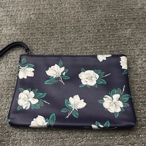Draper James Floral Navy Clutch Bag
